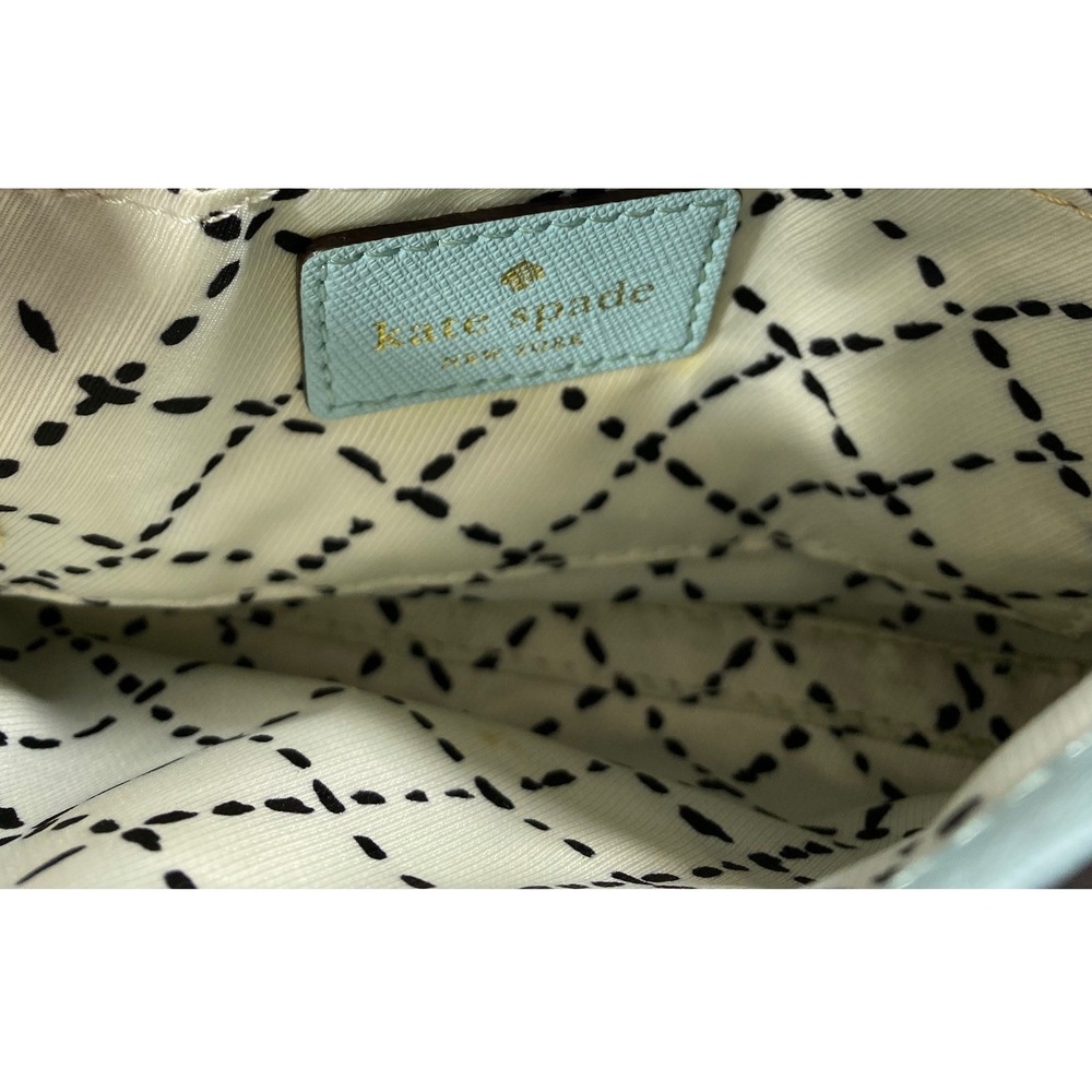 Kate Spade New York Light Blue Saffiano Leather Turnlock Crossbody Bag - Picture 4 of 8